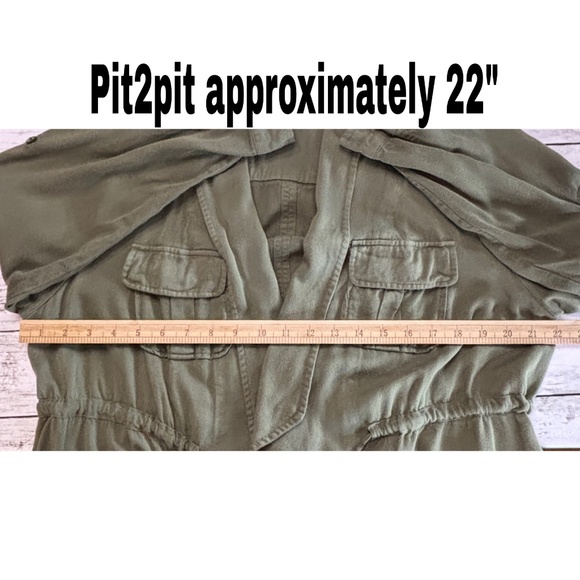 Torrid Women's Army Green Drape Front Utility Jacket (Size 0 L/12) - Picture 8 of 10